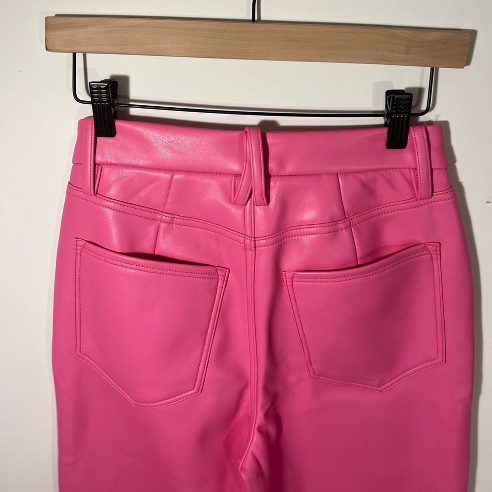 GOOD AMERICAN ICON FAUX LEATHER PANTS - Picture 4 of 8